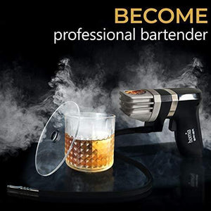 Smoking Gun Wood Smoke Infuser Birner PRO Extended Kit 12 PCS Flavor Blaster Smoker Machine with Accessories and Wood