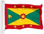 Load image into Gallery viewer, G128 Grenada Grenadian Flag  3x5 Ft  LiteWeave Pro Series Printed 150D Polyester  Country Flag, Indoor/Outdoor, Vibrant Colors, Brass Grommets, Thicker and More Durable Than 100D 75D Polyester