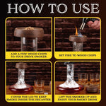 Load image into Gallery viewer, 2in1 Decanter Set Whisky and Wine Wooden Smoker 60 fl oz Glass Decanter Scotch Bourbon Red Wine Handmade Decanter Set Gift for Men
