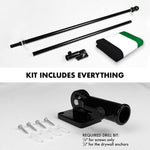 Load image into Gallery viewer, G128 Combo Pack: 6 Ft Tangle Free Spinning Flagpole (Black) &amp; United Arab Emirates Flag 3x5 Ft Printed 150D Polyester, Brass Grommets (Flag Included) Aluminum Flag Pole