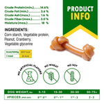 Load image into Gallery viewer, Peanut Butter Bones for Dogs Cranberry Rawhide-Free Chews