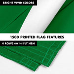 Load image into Gallery viewer, G128 Combo Pack: 6 Feet Tangle Free Spinning Flagpole (Silver) Nigeria Nigerian Flag 3x5 ft Printed 150D Brass Grommets (Flag Included) Aluminum Flag Pole