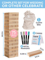 Load image into Gallery viewer, Wedding Guest Book Alternative 75 pcs Wooden Block Guest Book for Sign
