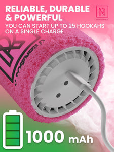 Silver Mini Hookah Pump Hookah Starter with 1000 mAh Rechargeable Battery Kit