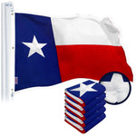 Load image into Gallery viewer, G128 Texas State Flag 6x10 FT 5Pack Embroidered Stars Sewn Stripes Heavy Duty 220GSM Tough Spun Polyester Quality with Brass Grommets