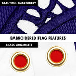 Load image into Gallery viewer, G128 Combo Pack: 6 Ft Tangle Free Aluminum Spinning Flagpole (Silver) &amp; Iowa IA Deluxe State Flag 3x5 Ft, ToughWeave Series Embroidered 300D Polyester  Pole with Flag Included