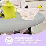 Load image into Gallery viewer, High Chair Tray Glossy Gray Compatible with Stokke Trip Trap Chair Ergonomic Curved Design BPA Free Easy to Assemble