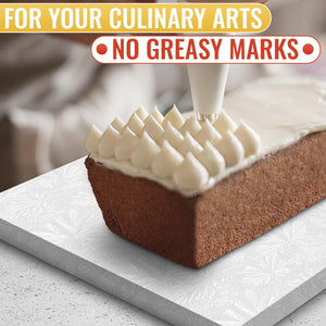 1 4 Sheet Cake Board Rectangle   9.9 x 13.8 Rectangle Cake Boards for Pastries Grease and Moisture Resistant Thick Sturdy Material with Fancy Pattern Easy to Clean Suitable for Any Celebration
