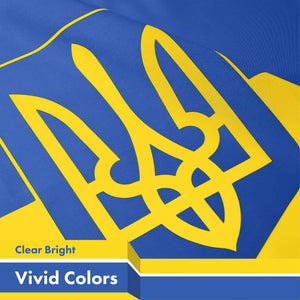 Ukraine Ukrainian Flag 3x5 Ft 5 Pack Printed 150D Polyester Brass Grommets