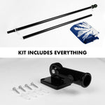 Load image into Gallery viewer, G128  6 Feet Tangle Free Spinning Flagpole (Black) South Carolina Flag Brass Grommets Embroidered 3x5 ft (Flag Included) Aluminum Flag Pole