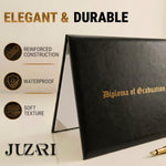 Load image into Gallery viewer, Diploma Holder 8.5 x 11 Black   Faux Leather Diploma Cover Folder Book   Graduation Certificate Case   Protective Professional Document High School Diploma Certificate 8.5  x 11