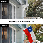 Load image into Gallery viewer, G128 Combo Pack: 6 Feet Tangle Free Spinning Flagpole (Silver) Chile Chilean Flag 3x5 ft Printed 150D Brass Grommets (Flag Included) Aluminum Flag Pole