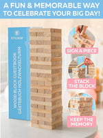 Load image into Gallery viewer, Wedding Guest Book Alternative 75 pcs Wooden Block Guest Book for Sign
