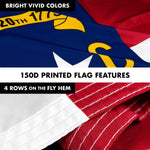Load image into Gallery viewer, G128 Combo Pack: 6 Feet Tangle Free Spinning Flagpole (Silver) North Carolina State Flag 3x5 ft Printed 150D Brass Grommets (Flag Included) Aluminum Flag Pole