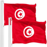 Load image into Gallery viewer, Tunisia Tunisian Flag 3x5 Ft 2Pack 150D Printed Polyester By G128