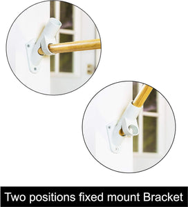 Two Position Fixed Wall Mount Bracket For Flag (NO Flagpole, NO Flag included)