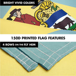 Load image into Gallery viewer, G128 Combo Pack: 6 Ft Tangle Free Spinning Flagpole (Silver) &amp; Delaware Flag 3x5 Ft Printed 150D Polyester, Brass Grommets (Flag Included) Aluminum Flag Pole