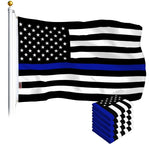 Load image into Gallery viewer, Thin Blue Line Flag 3x5 Ft 5Pack Printed Polyester By G128