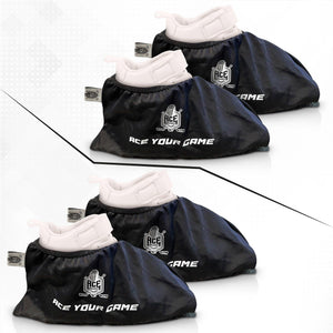 Slide Board Booties for Smooth Gliding (Reusable Washable)   Compatible with All Fitness Hockey Slideboards   Slip Over Shoe Design   One Size Fits All