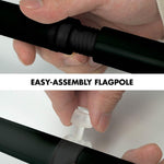 Load image into Gallery viewer, G128 Combo Pack: 6 Ft Tangle Free Spinning Flagpole (Black) &amp; Slovenia Flag 3x5 Ft Printed 150D Polyester, Brass Grommets (Flag Included) Aluminum Flag Pole