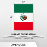 Load image into Gallery viewer, Mexico Mexican Bunting Banner Flag 8.2 x 5.5 Inch, Full String 33 Feet  Printed 150D Polyester, Decorations For Bar, School, Festival Events Celebration