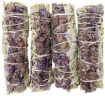 Load image into Gallery viewer, Bholi Sage Plus Sage Smudge Kit for Cleansing Negative Energy Lavender with White Sage Smudge Sticks Pack of 4