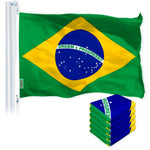 Load image into Gallery viewer, Brazil Brazilian Flag 3x5 Ft 5Pack 150D Printed Polyester By G128