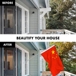 Load image into Gallery viewer, G128 Combo Pack: 6 Feet Tangle Free Spinning Flagpole (Silver) China Chinese Flag 3x5 ft Printed 150D Brass Grommets (Flag Included) Aluminum Flag Pole