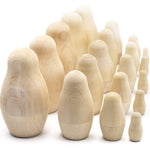 Load image into Gallery viewer, Blank Nesting Dolls Lot of 5 Sets by 4 pcs Blank Matryoshka Dolls for DIY Ideas
