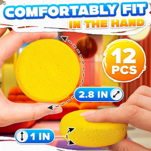 12 Pcs Pottery Sponges for Clay – 2.8 x1  Pottery Sponge for Painting Car Waxing Washing Dishes & Ceramic Care Tack Sponges for Cleaning Leather – Durable Texture for Efficient Sculpting & Cleanup