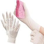 Load image into Gallery viewer, White Latex Gloves X Large Pack of 100 Non Medical Latex Disposable Gloves Ambidextrous Durable Disposable Latex Gloves.