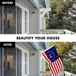 Load image into Gallery viewer, G128 Combo Pack: 6 Ft Tangle Free Aluminum Spinning Flagpole (Silver) &amp; Bennington 76 Flag 3x5 Ft, ToughWeave Series Embroidered 300D Polyester  Pole with Flag Included