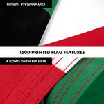 Load image into Gallery viewer, G128 Combo Pack: 6 Ft Tangle Free Aluminum Spinning Flagpole (White) &amp; Kuwait Kuwaiti Flag 3x5 Ft, LiteWeave Pro Series Printed 150D Polyester  Pole with Flag Included