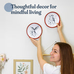 Load image into Gallery viewer, FINE LIVING 8 Inch Hummingbird Wall Art Terracotta Plates Set of 2 Decorative Wall Plates for Hanging Ceramic Clay Wall Decor for Boho Rustic Farmhouse Living Room Kitchen &amp; Bedroom