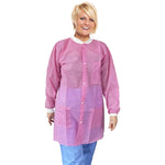 Load image into Gallery viewer, Disposable Lab Coat Small Size 10 Pack Light Pink Lab Jackets for Adults