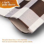 Load image into Gallery viewer, G128 Combo Pack: Garden Flag Stand Black 36 in x 16 in &amp; Garden Flag Fall Decoration Happy Fall Blessed Two Gnomes Sitting on Pumpkins 12x18 DoubleSided Blockout Fabric