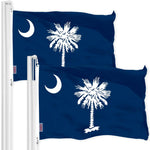 Load image into Gallery viewer, South Carolina SC State Flag 3x5 Ft 2Pack 150D Printed Polyester By G128
