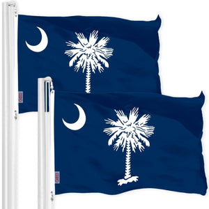 South Carolina SC State Flag 3x5 Ft 2Pack 150D Printed Polyester By G128