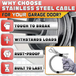Load image into Gallery viewer, Garage Door Cables for 12 ft Door 13 ft 6 inch Long Heavy Duty 304 Steel Galvanized Cables Pack of 2 Corrosion Resistant Rust Proof Wire Durable Smooth Operation Easy Installation Reliable
