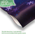 Load image into Gallery viewer, G128 Combo Pack: Garden Flag Stand Black 36 in x 16 in &amp; Garden Flag Winter Decoration Snowman with Festive Evergreen Top Hat 12x18 DoubleSided Blockout Fabric
