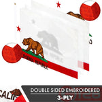 Load image into Gallery viewer, California CA State Flag 2x3FT 2Pack Doublesided Embroidered Polyester By G128