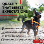 Load image into Gallery viewer, Waterproof Dog Harness Adjustable 16–22 in Metal Clasp &amp; QR Tag Orange