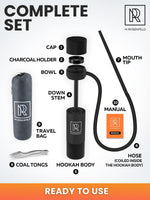 Load image into Gallery viewer, Portable Hookah Set for Travel Car Hookah with Accessories Personal Hookah Cup with Silicone Hose EasytoClean Design Compact Black Hooka Set for Outdoor Use