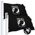 Load image into Gallery viewer, G128 POW MIA Flag 4x6 FT 2Pack Embroidered Spun Polyester
