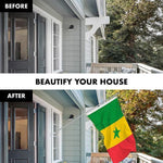 Load image into Gallery viewer, G128 Combo Pack: 6 Feet Tangle Free Spinning Flagpole (Silver) Senegal Senegalese Flag 3x5 ft Printed 150D Brass Grommets (Flag Included) Aluminum Flag Pole