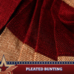 Load image into Gallery viewer, 3 Pack: USA Tea Stained Pleated Fan Flag 1.5x3FT Burlap Embroidered Polyester Stars and Stripes
