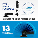 Load image into Gallery viewer, G128 Combo Pack: 5 Ft Tangle Free Spinning Flagpole (Black) &amp; Georgia Flag 2.5x4 Ft Embroidered 220GSM Spun Polyester, Brass Grommets (Flag Included) Aluminum Flag Pole