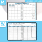 Load image into Gallery viewer, 2025 Appointment Book &amp; Planner 8.5x11 inch Blue Large Tabbed Daily Hourly
