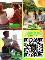 Load image into Gallery viewer, Green Hookah Set With Everything Premium Small Hookah Set For Travel With Case