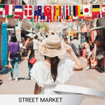 Load image into Gallery viewer, G128 2022 World Cup Bunting Banner  Flag 11 x 7.5 Inch, Full String 40 Feet  LiteWeave Pro Series Printed 150D Poly  String Flag Decor for Fan Club Party, Soccer Events, World Cup Fan Celebration